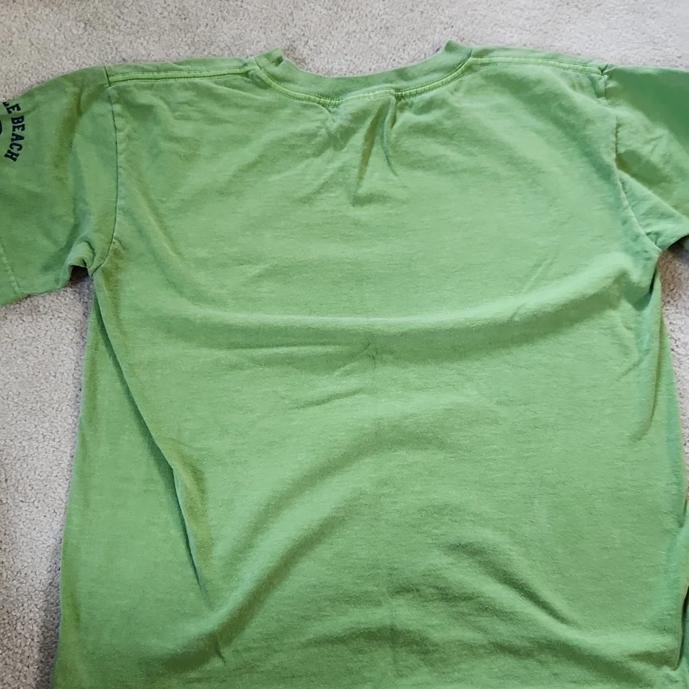 Novelty Kids Green Myrtle Beach T-Shirt Short Sleeve- Large